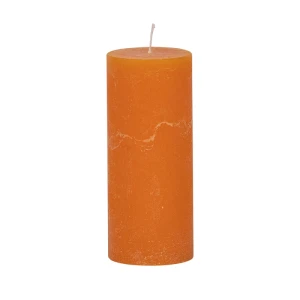 Bougies unies Weizenkorn Ø 66 mm – 4 pièces -Mandarin-16 cm
