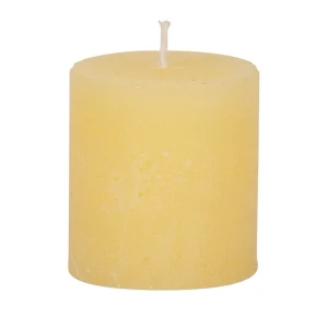 Bougies unies Weizenkorn Ø 66 mm – 4 pièces -7 cm-Pastellgelb