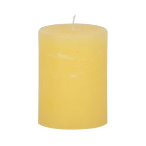 Bougies unies Weizenkorn Ø 66 mm – 4 pièces -9 cm-Pastellgelb