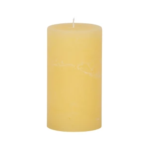 Bougies unies Weizenkorn Ø 66 mm – 4 pièces -12 cm-Pastellgelb