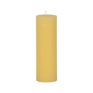 Bougies unies Weizenkorn Ø 66 mm – 4 pièces -Pastellgelb-21 cm