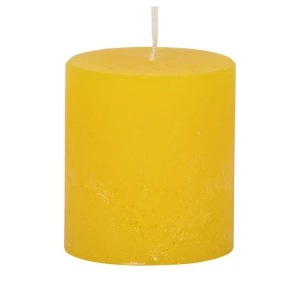 Bougies unies Weizenkorn Ø 66 mm – 4 pièces -7 cm-Zitrone