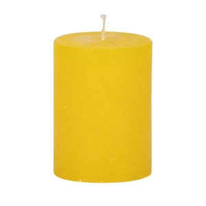 Bougies unies Weizenkorn Ø 66 mm – 4 pièces -9 cm-Zitrone