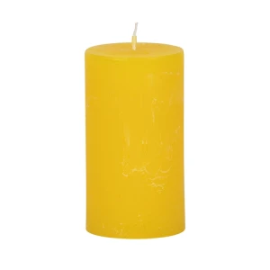 Bougies unies Weizenkorn Ø 66 mm – 4 pièces -16 cm-Zitrone