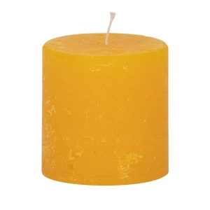 Bougies unies Weizenkorn Ø 66 mm – 4 pièces -7 cm-Sonnengelb