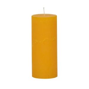 Bougies unies Weizenkorn Ø 66 mm – 4 pièces -Sonnengelb-21 cm