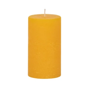 Bougies unies Weizenkorn Ø 66 mm – 4 pièces -Sonnengelb-12 cm