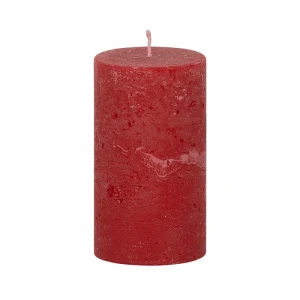 Bougies unies Weizenkorn Ø 66 mm – 4 pièces -Karminrot-12 cm