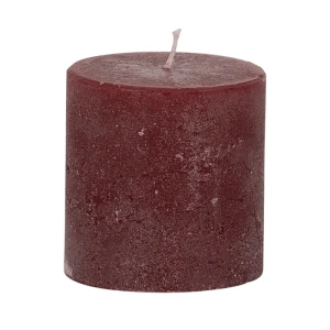 Bougies unies Weizenkorn Ø 66 mm – 4 pièces -Bordeaux-7 cm