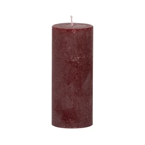Bougies unies Weizenkorn Ø 66 mm – 4 pièces -Bordeaux-21 cm