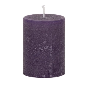 Bougies unies Weizenkorn Ø 66 mm – 4 pièces -9 cm-Pflaume