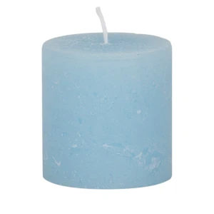 Bougies unies Weizenkorn Ø 66 mm – 4 pièces -Eisblau-7 cm
