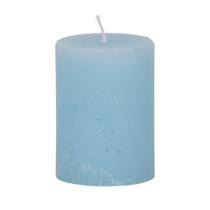 Bougies unies Weizenkorn Ø 66 mm – 4 pièces -Eisblau-9 cm