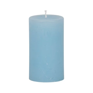 Bougies unies Weizenkorn Ø 66 mm – 4 pièces -Eisblau-12 cm