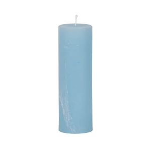 Bougies unies Weizenkorn Ø 66 mm – 4 pièces -Eisblau-21 cm