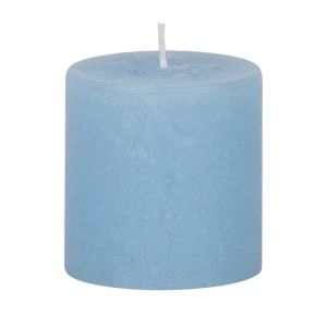 Bougies unies Weizenkorn Ø 66 mm – 4 pièces -9 cm-Babyblau