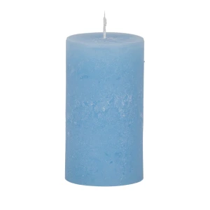 Bougies unies Weizenkorn Ø 66 mm – 4 pièces -12 cm-Babyblau