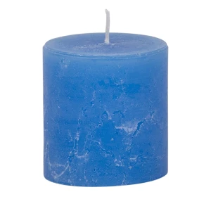 Bougies unies Weizenkorn Ø 66 mm – 4 pièces -7 cm-Himmelblau