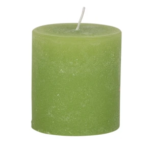 Bougies unies Weizenkorn Ø 66 mm – 4 pièces -7 cm-Lindengrün