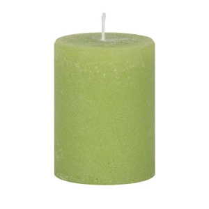 Bougies unies Weizenkorn Ø 66 mm – 4 pièces -9 cm-Lindengrün