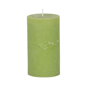 Bougies unies Weizenkorn Ø 66 mm – 4 pièces -Lindengrün-12 cm