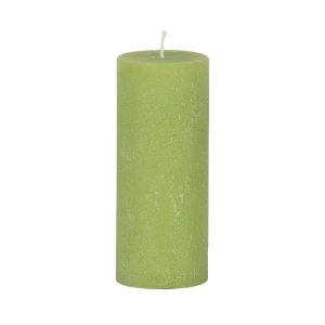Bougies unies Weizenkorn Ø 66 mm – 4 pièces -Lindengrün-16 cm