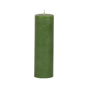 Bougies unies Weizenkorn Ø 66 mm – 4 pièces -Moosgrün-21 cm
