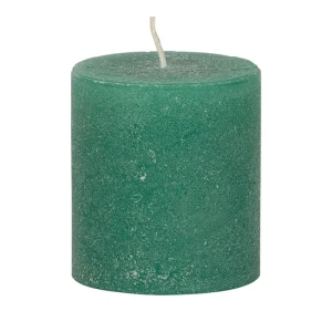 Bougies unies Weizenkorn Ø 66 mm – 4 pièces -7 cm-Seegrün