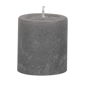 Bougies unies Weizenkorn Ø 66 mm – 4 pièces -7 cm-Steingrau