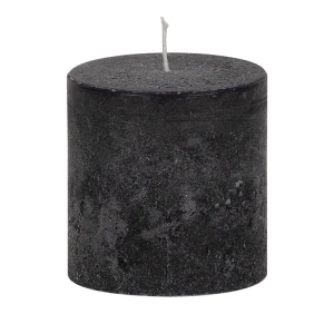 Bougies unies Weizenkorn Ø 66 mm – 4 pièces -Schwarz-7 cm