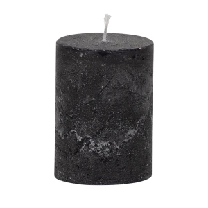 Bougies unies Weizenkorn Ø 66 mm – 4 pièces -Schwarz-9 cm