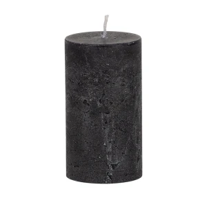 Bougies unies Weizenkorn Ø 66 mm – 4 pièces -Schwarz-12 cm