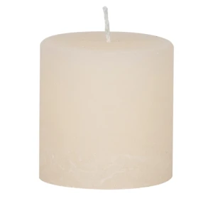 Bougies unies Weizenkorn Ø 66 mm – 4 pièces -7 cm-Elfenbein