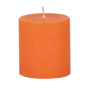 Bougies unies Weizenkorn Ø 66 mm – 4 pièces -7 cm-Dunkelorange