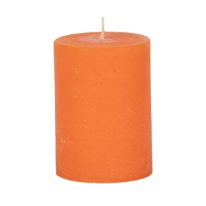 Bougies unies Weizenkorn Ø 66 mm – 4 pièces -12 cm-Dunkelorange
