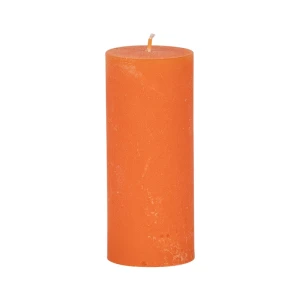 Bougies unies Weizenkorn Ø 66 mm – 4 pièces -16 cm-Dunkelorange