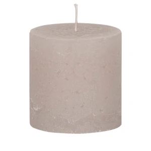 Bougies unies Weizenkorn Ø 66 mm – 4 pièces -7 cm-Alabastergrau
