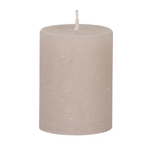 Bougies unies Weizenkorn Ø 66 mm – 4 pièces -9 cm-Alabastergrau