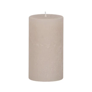Bougies unies Weizenkorn Ø 66 mm – 4 pièces -12 cm-Alabastergrau