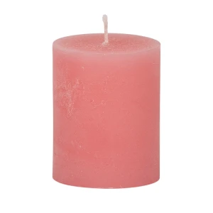 Bougies unies Weizenkorn Ø 80 mm – de 1 à 4 pièces -Blassrosa-10 cm