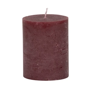 Bougies unies Weizenkorn Ø 80 mm – de 1 à 4 pièces -Bordeaux-10 cm