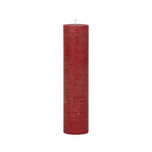 Bougie unie Weizenkorn Ø 90 mm – de 1 à 4 pièces -Karminrot-38 cm