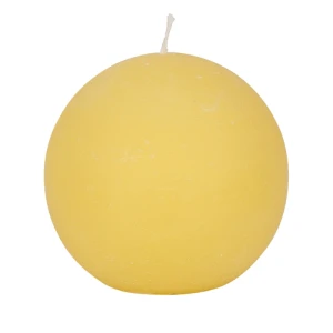 Bougies boule Weizenkorn, Ø 100 mm – 4 pièces -Pastellgelb