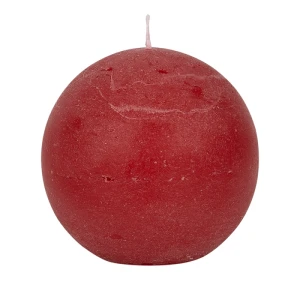 Bougies boule Weizenkorn, Ø 100 mm – 4 pièces -Karminrot