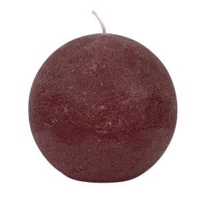 Bougies boule Weizenkorn, Ø 100 mm – 4 pièces -Bordeaux