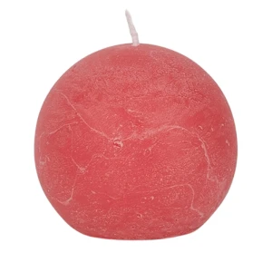 Bougies boule Weizenkorn, Ø 80 mm – 6 pièces -Coral