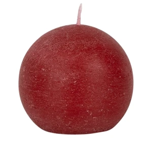 Bougies boule Weizenkorn, Ø 80 mm – 6 pièces -Karminrot