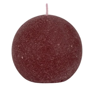 Bougies boule Weizenkorn, Ø 80 mm – 6 pièces -Bordeaux