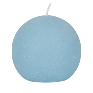 Bougies boule Weizenkorn, Ø 80 mm – 6 pièces -Eisblau