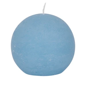 Bougies boule Weizenkorn, Ø 80 mm – 6 pièces -Babyblau